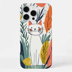 Funda Para iPhone 16 Pro Max Ilustracion de gato adorable