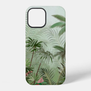 Funda Para iPhone 12 Ilustracion de paisaje botánico vintage tropical,