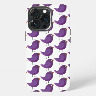 Funda Para iPhone 13 Pro Ilustración de pajarito morado lindo