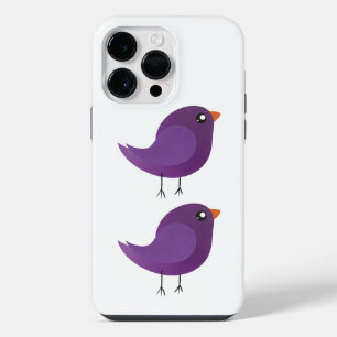 Funda Para iPhone 14 Pro Max Ilustración de pajarito morado lindo