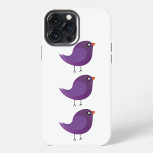Funda Para iPhone 13 Pro Max Ilustración de pajarito morado lindo