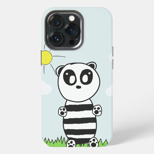 Funda Para iPhone Ilustración de Panda Adorable (Reverso )