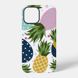 Funda Para iPhone 12 Ilustración de patrón continuo de piña, colorido 