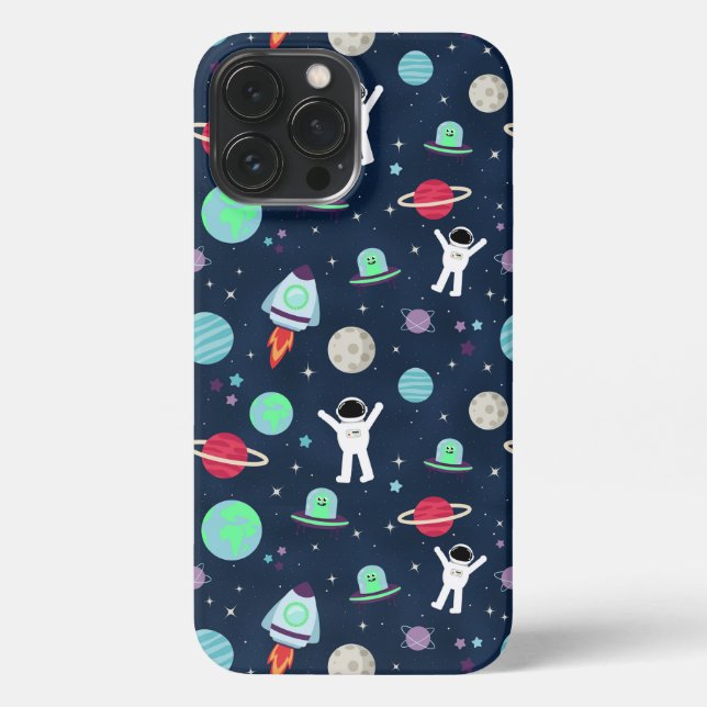 Funda Para iPhone Ilustracion de patrón de espacio (Reverso )