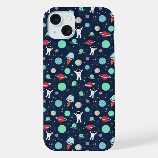 Funda Para iPhone Ilustracion de patrón de espacio (Reverso )