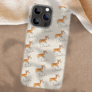 Funda Para iPhone 16 Pro Max Ilustración de perro Corgi en acuarela