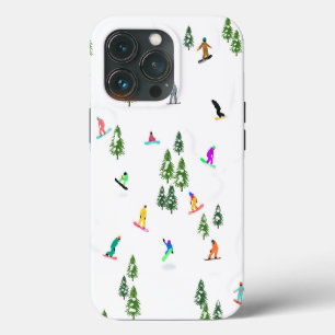 Funda Para iPhone 13 Pro Ilustración de snowboarder de estilo libre