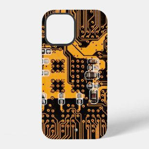 Funda Para iPhone 12 ilustración de textura de Microschema chip,micro,f
