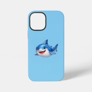 Funda Para iPhone 12 Mini Ilustración de tiburón lindo con ojos grandes Anim