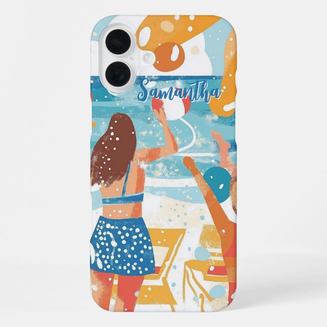 Funda Para iPhone Ilustracion Fiesta de Fun Beach (Reverso )