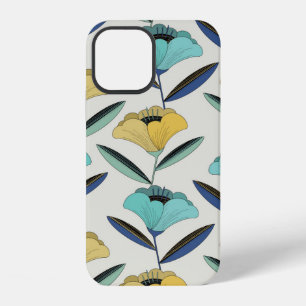 Funda Para iPhone 12 ilustración floral de arte lineal abstracto vintag