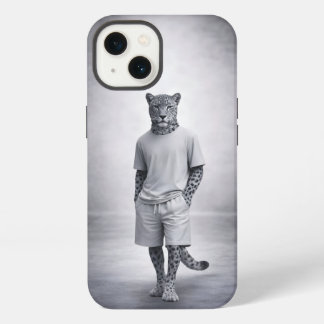 Ilustración minimalista de streetwear con leopardo