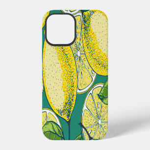 Funda Para iPhone 12 Ilustracion sin soldadura Lemon Fruit Vintage