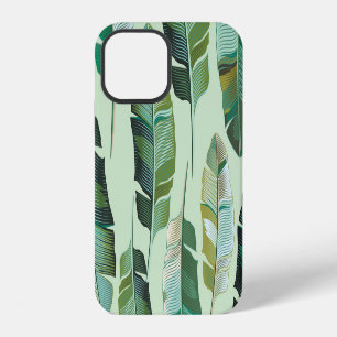 Funda Para iPhone 12 Ilustracion tropical de plantas bananeras de moda