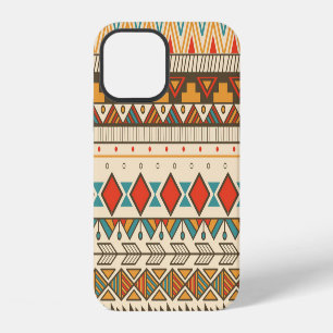 Funda Para iPhone 12 Ilustración Vintage de rayas tribales Aztecas