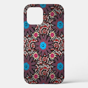 Funda Para iPhone 12 Ilustración vintage. Étnico folklórico púrpura, ro