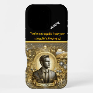 Funda Para iPhone 16 Pro Max Ilustraciones Creativas de Perspectivas de Datos