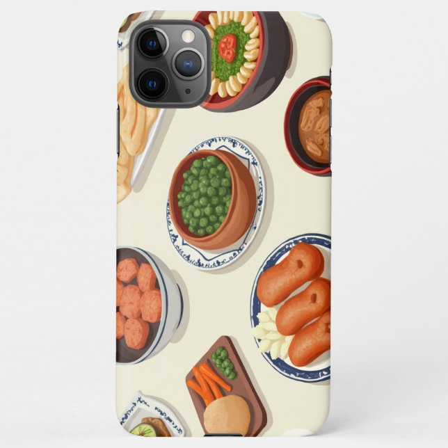 Funda Para iPhone imagen de comida coreana (Reverso)