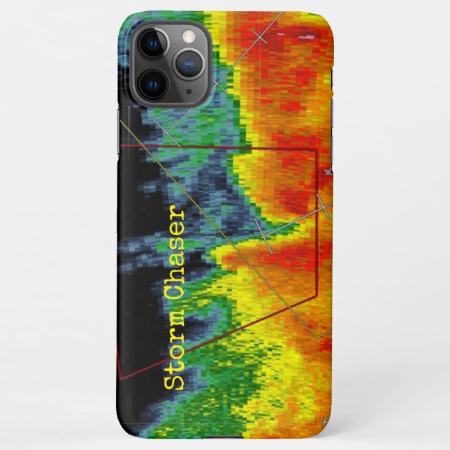 Funda Para iPhone Imagen de la tormenta Chaser Radar (Reverso)
