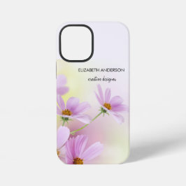 Funda Para iPhone 12 Mini Imagen personalizada y acuarela de flor rosa