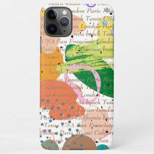 Funda Para iPhone 11Pro Max imagen personalizado y texto colorido abstracto mo