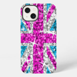 Funda para iPhone impresa Glitz UK rosa