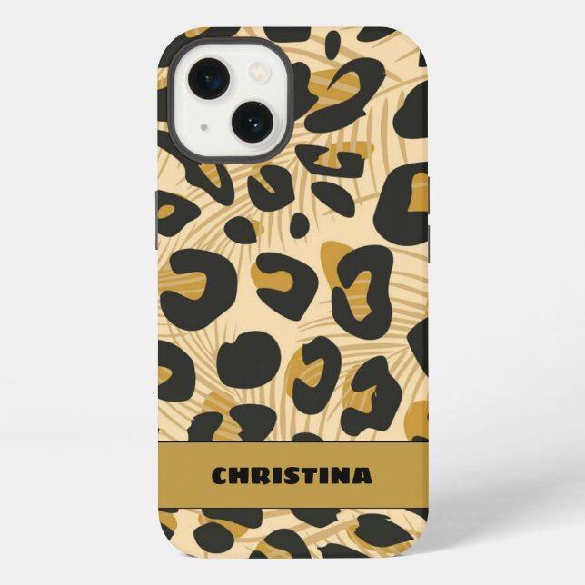 Funda Para iPhone Impresión animal jaguar (Reverso )