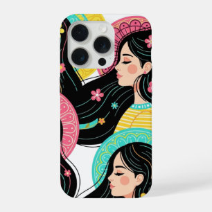 Impresión artística de ilustración de mujeres bohe