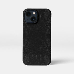 Funda Para iPhone 13 Mini Impresión cutánea de serpiente negra
