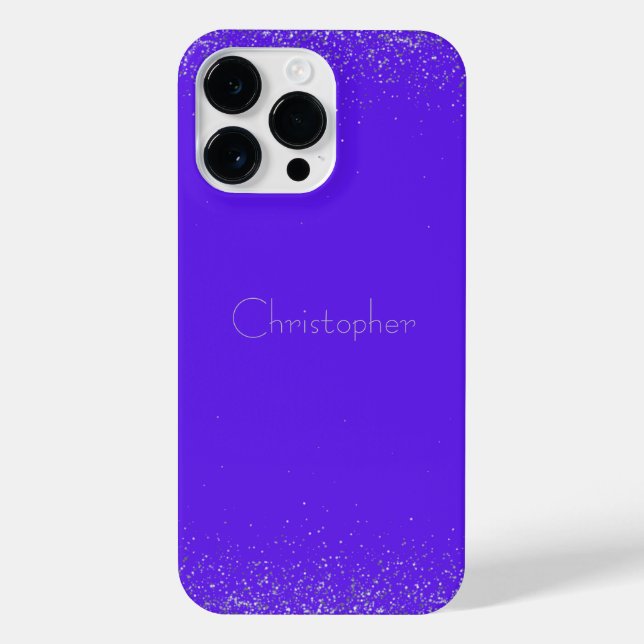 Funda Para iPhone Impresión de acero inoxidable azul de titanio (Reverso)