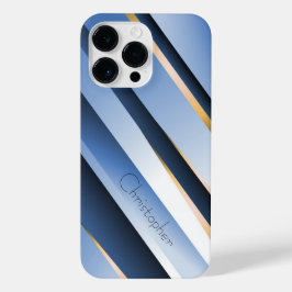 Funda Para iPhone 14 Pro Max Impresión de acero inoxidable azul de titanio