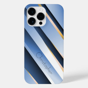 Funda Para iPhone 14 Pro Max Impresión de acero inoxidable azul de titanio