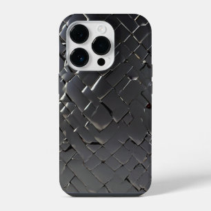 Funda Para iPhone 14 Pro Impresión de acero inoxidable de plata de titanio