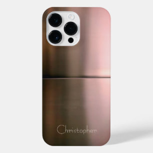 Funda Para iPhone 14 Pro Max Impresión de acero inoxidable en bronce de titanio