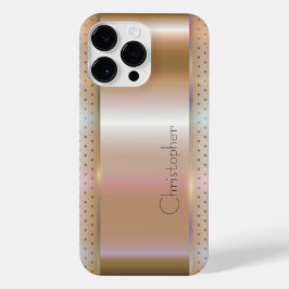 Funda Para iPhone 14 Pro Max Impresión de acero inoxidable en Naranja de titani