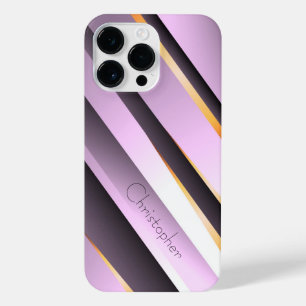 Funda Para iPhone 14 Pro Max Impresión de acero inoxidable rosa de titanio