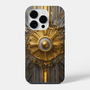 Funda Para iPhone 14 Pro Impresión de acero inoxidable titanio de plata y o