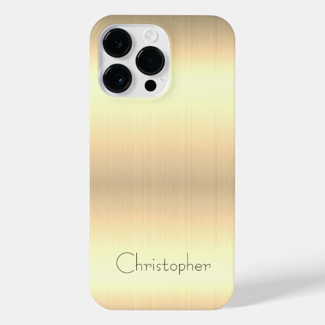Funda Para iPhone Impresión de acero inoxidable Titanium Gold (Reverso)