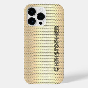 Funda Para iPhone 14 Pro Max Impresión de acero inoxidable Titanium Gold