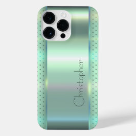 Funda Para iPhone 14 Pro Max Impresión de acero inoxidable verde titanio