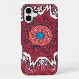 Funda Para iPhone 16 Plus Impresión de Arte de Patrón Tribal Étnico Sindhi