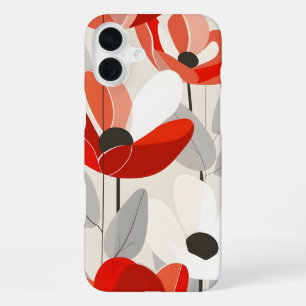 Funda Para iPhone 16 Plus Impresión de arte floral moderno