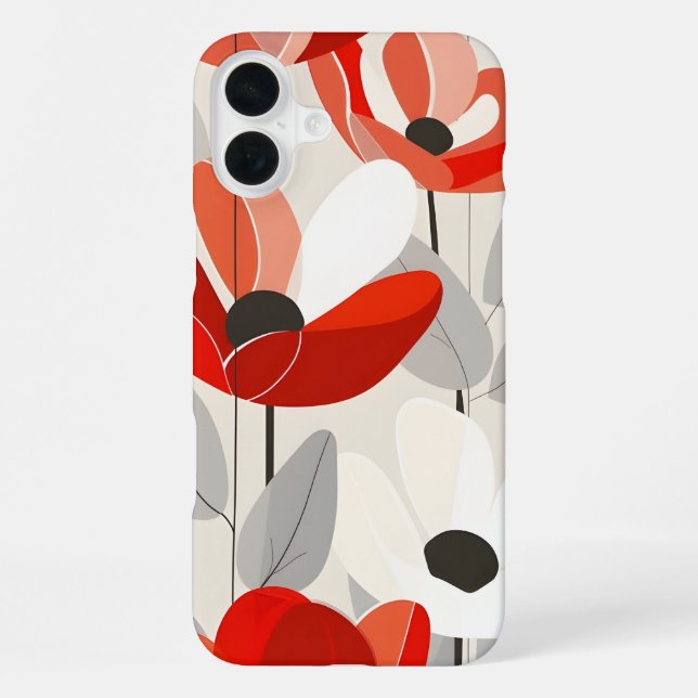 Funda Para iPhone Impresión de arte floral moderno (Reverso )