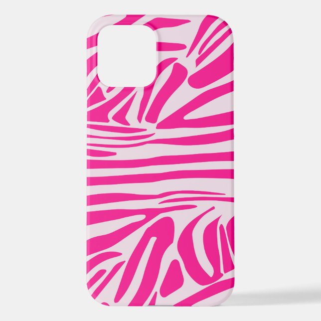 Funda Para iPhone Impresión de cebra rosa (Reverso )
