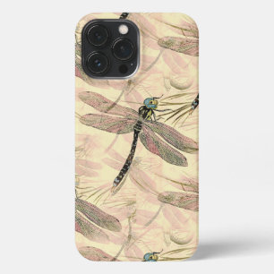 Funda Para iPhone 13 Pro Max Impresión de la libélula vintage