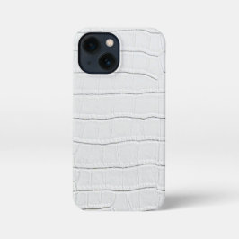 Funda Para iPhone 13 Mini Impresión de la piel de cocodrilo blanco
