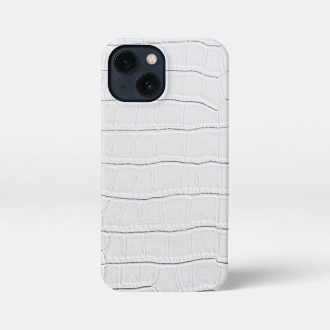Funda Para iPhone Impresión de la piel de cocodrilo blanco (Reverso )