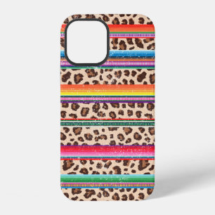 Funda Para iPhone 12 Impresión de leopardo arcoíris Patrón animal moder