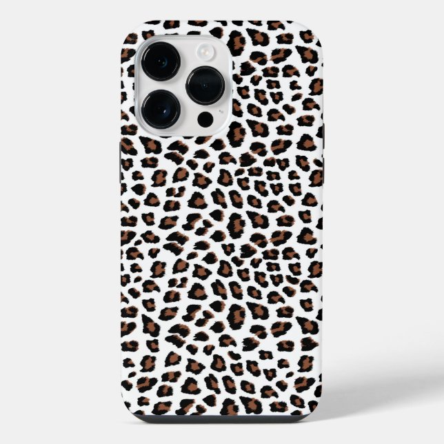 Funda Para iPhone Impresión de leopardo blanco (Reverso )