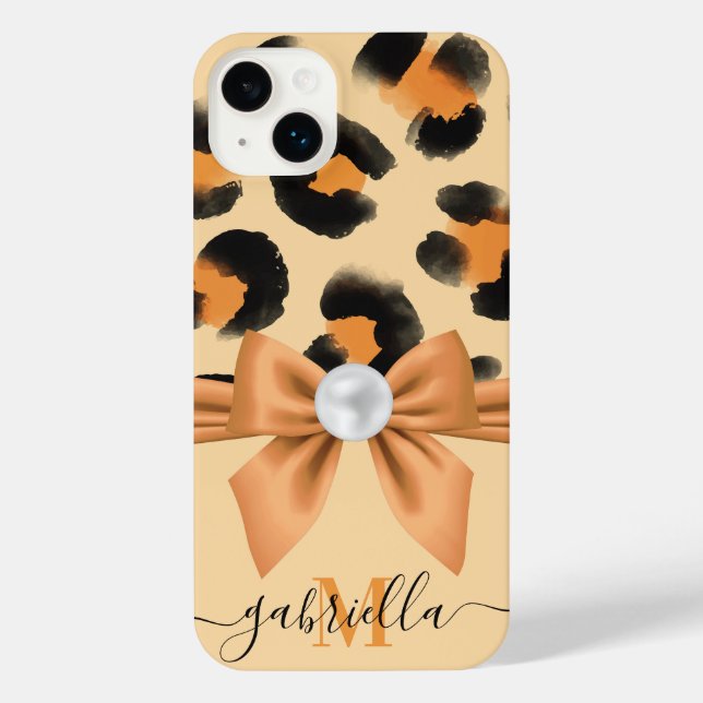 Funda Para iPhone Impresión de leopardo cúbico y doblado (Reverso )
